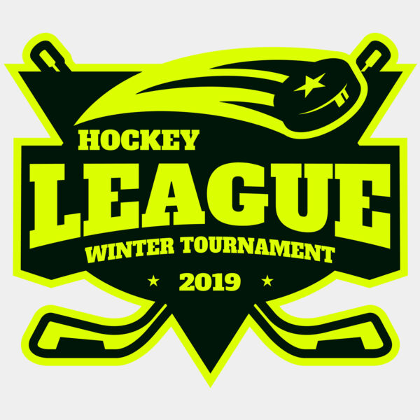 League Hockey Winter Tournament logo template Miniaturansicht