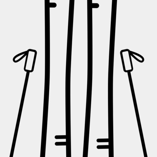 Ski Board and Poles Miniaturansicht
